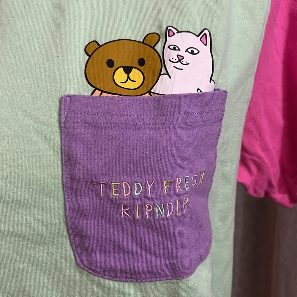Teddy Fresh Rip n Dip Collab Color Block Pocket Tee - Picture 3 of 7